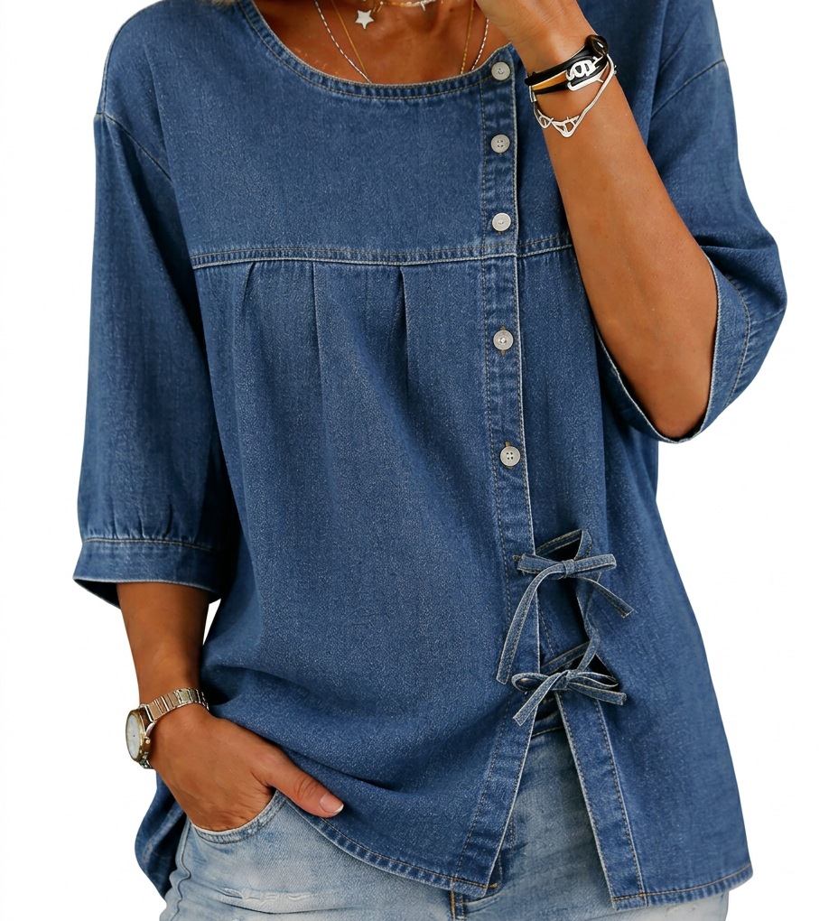 Colette | Blouse en denim vintage ample