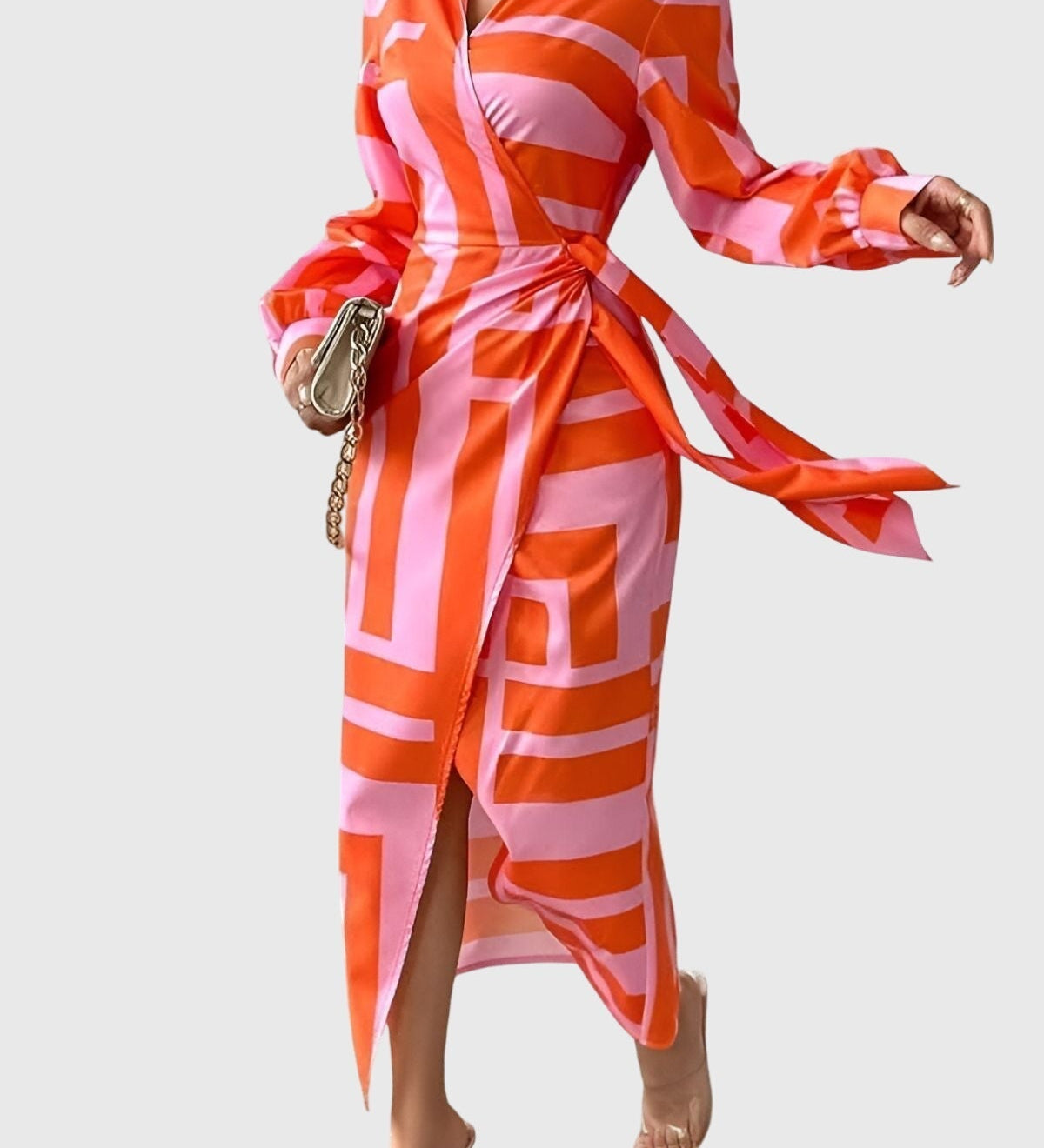 Everly | Robe Wrap Élégante avec Imprimé