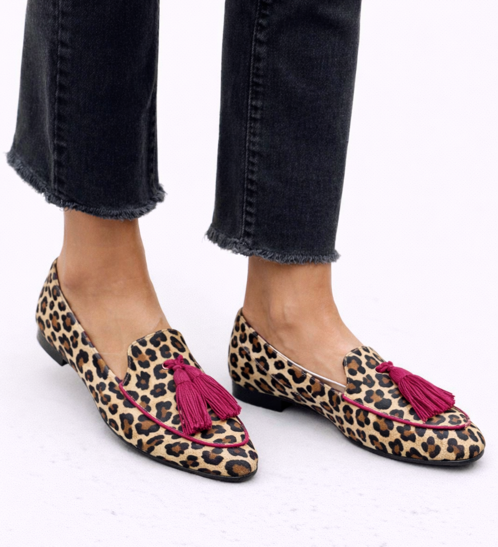 Rihanna - Mocassins à motif léopard