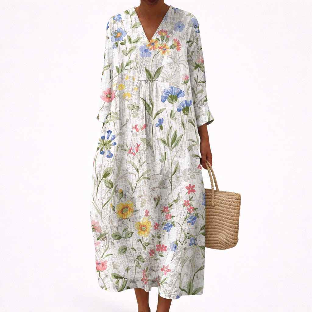 Eva - Robe d'Ete Imprimee Flatteuse