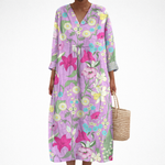 Elise - Robe d'Ete Imprimee Flatteuse