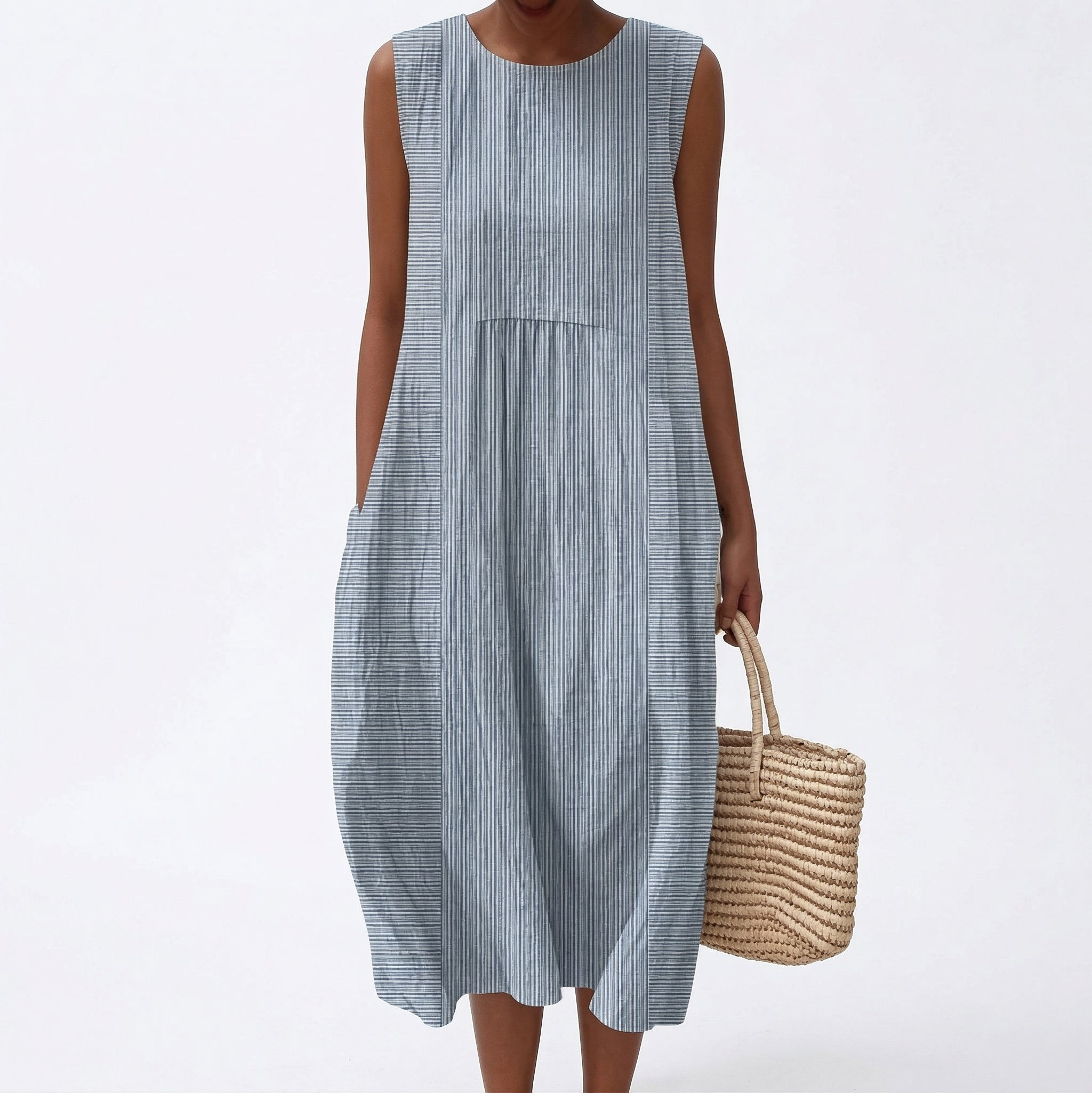 Enzo - Robe d'Ete Confortable Sans Manches
