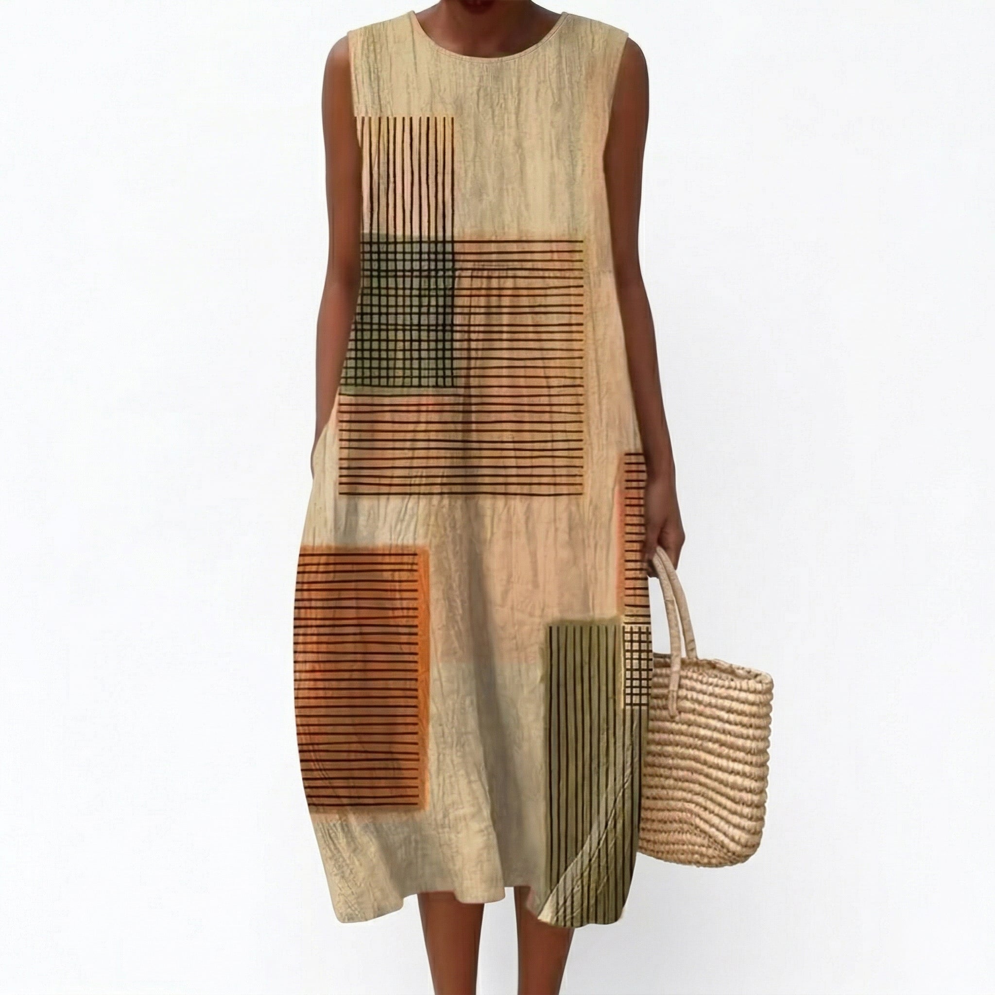 Lorys - Robe d'Ete Confortable Sans Manches
