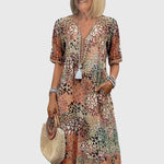 Bella | Robe Midi Florale Élégante